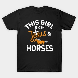 Cute Horse, Horse Lover, Equestrian And Christian Gift print T-Shirt